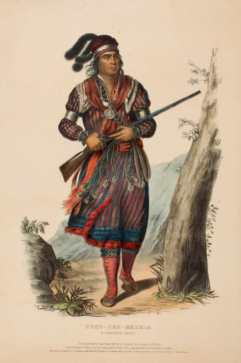 TUKO-SEE-MATHLA. A SEMINOLE CHIEF., from History of the Indian Tribes of North America by Charles Bird King