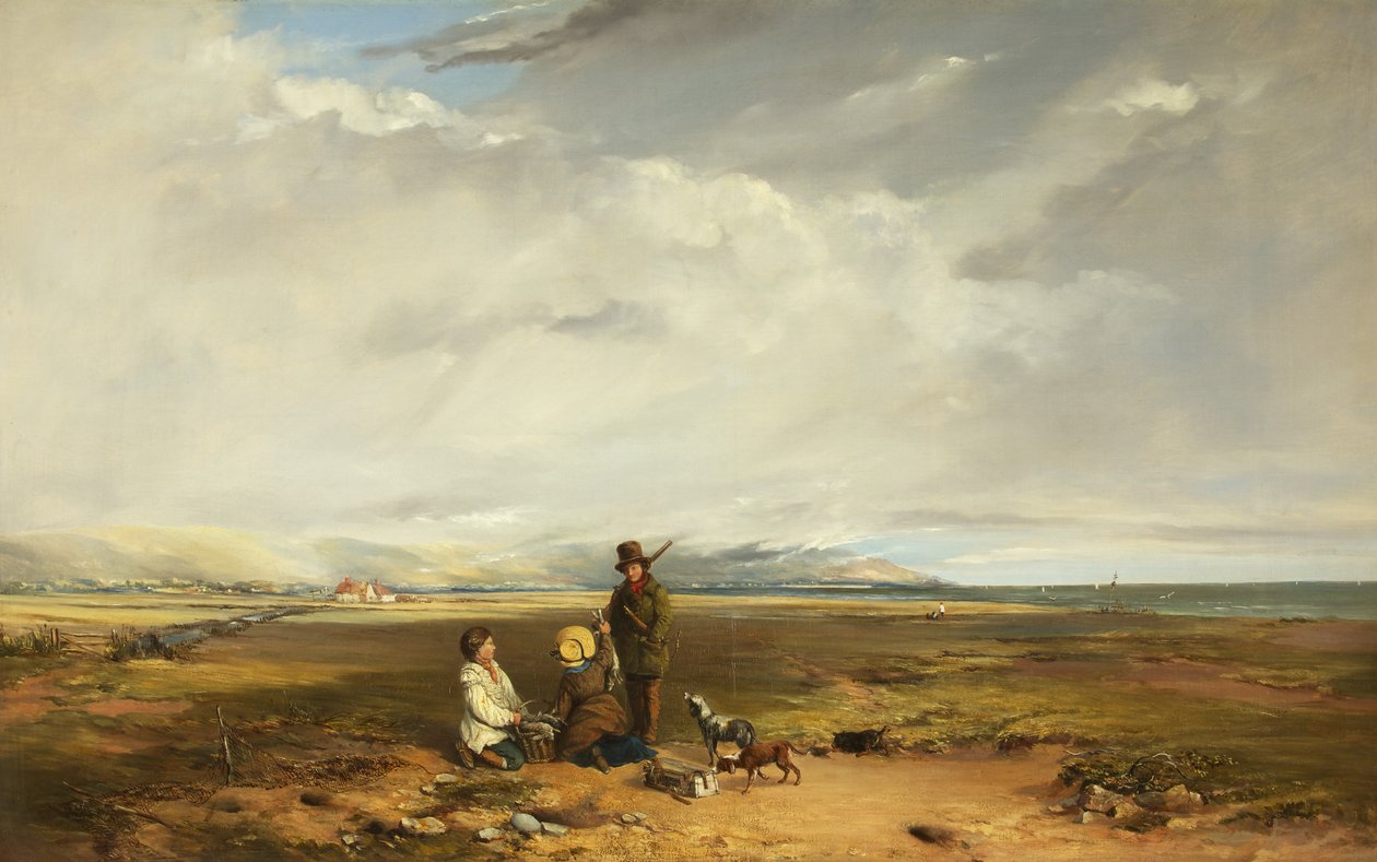 Landscape with Sportsman and Companions by Charles Branwhite