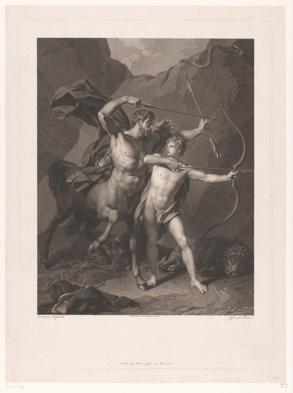 Chiron Teaching Achilles Archery by Charles Clément Bervic