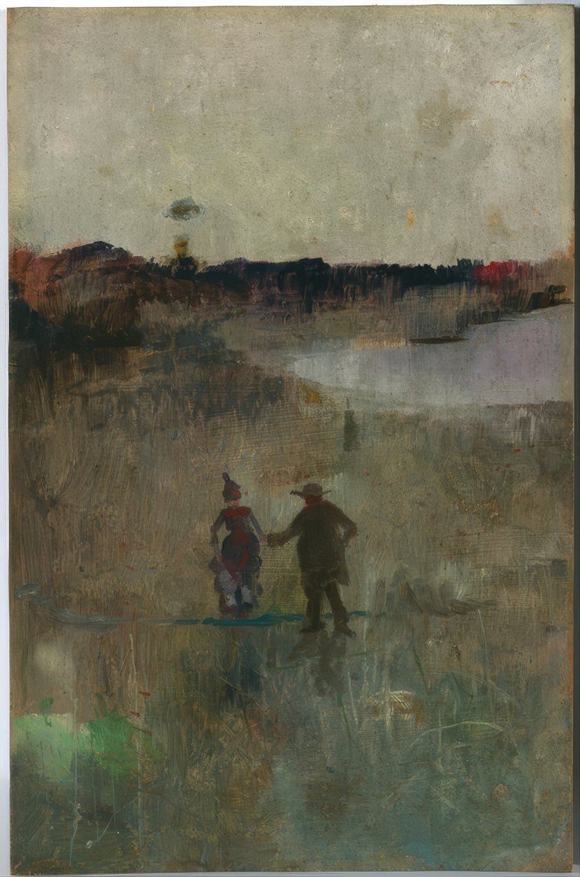 (Landscape with Two Small Figures, Richmond, NSW) by Charles Edward Conder