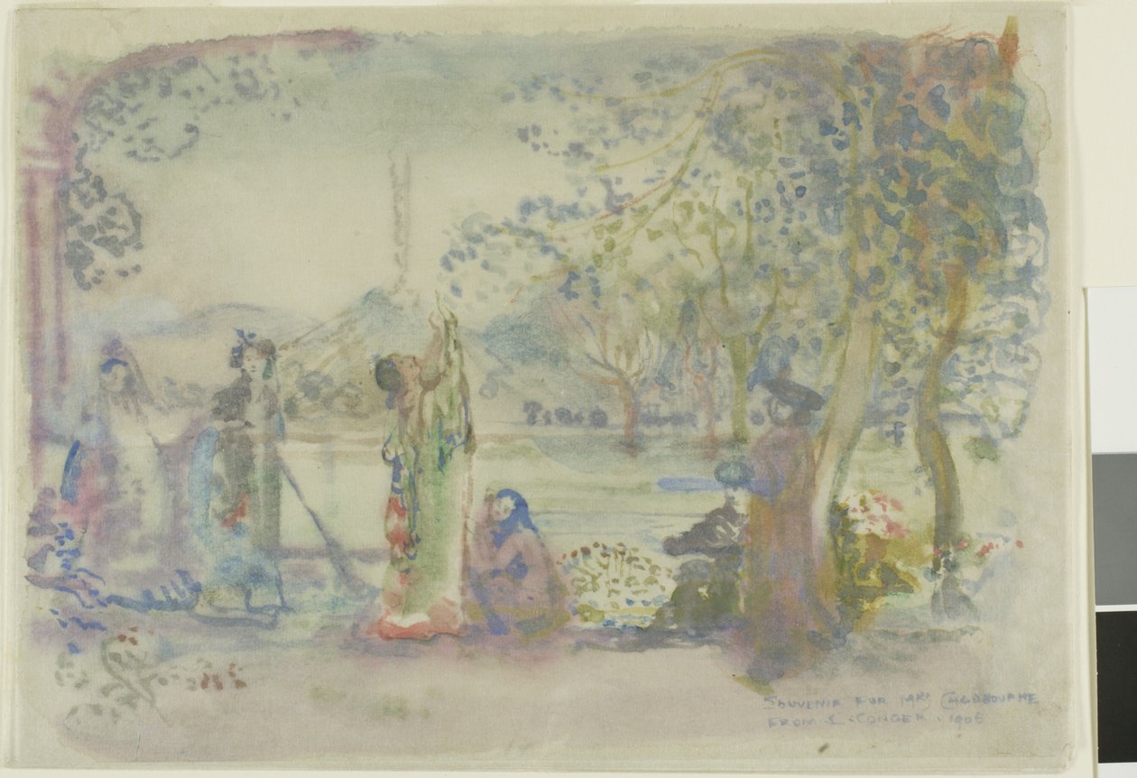 Scene on a Lake in the Morning by Charles Edward Conder