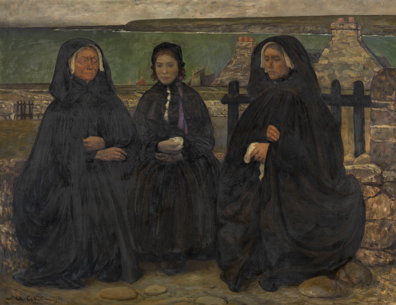 Breton Women in Mourning by Charles Cottet