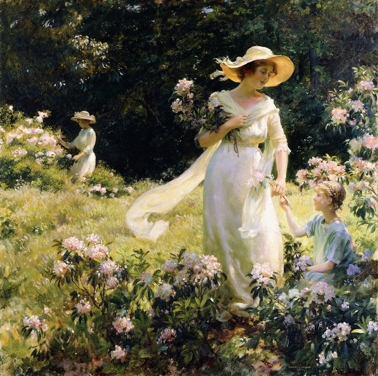 Among the Laurel Blossoms by Charles Courtney Curran