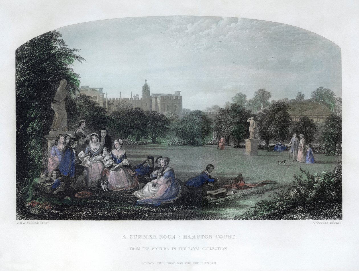 A Summer Noon: Hampton Court by Charles Cousen