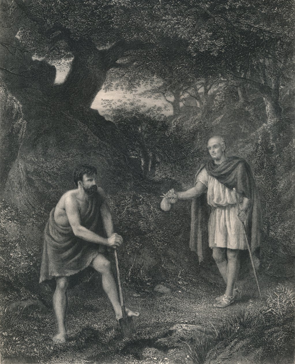 Timon and Flavius Timon of Athens, 1870 by Charles Cousen