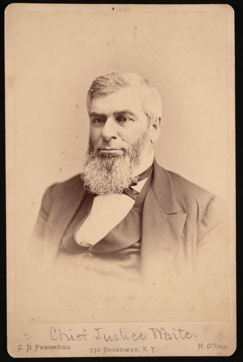 Portrait of Morrison Remick Mott Waite by Charles De Forest Fredricks