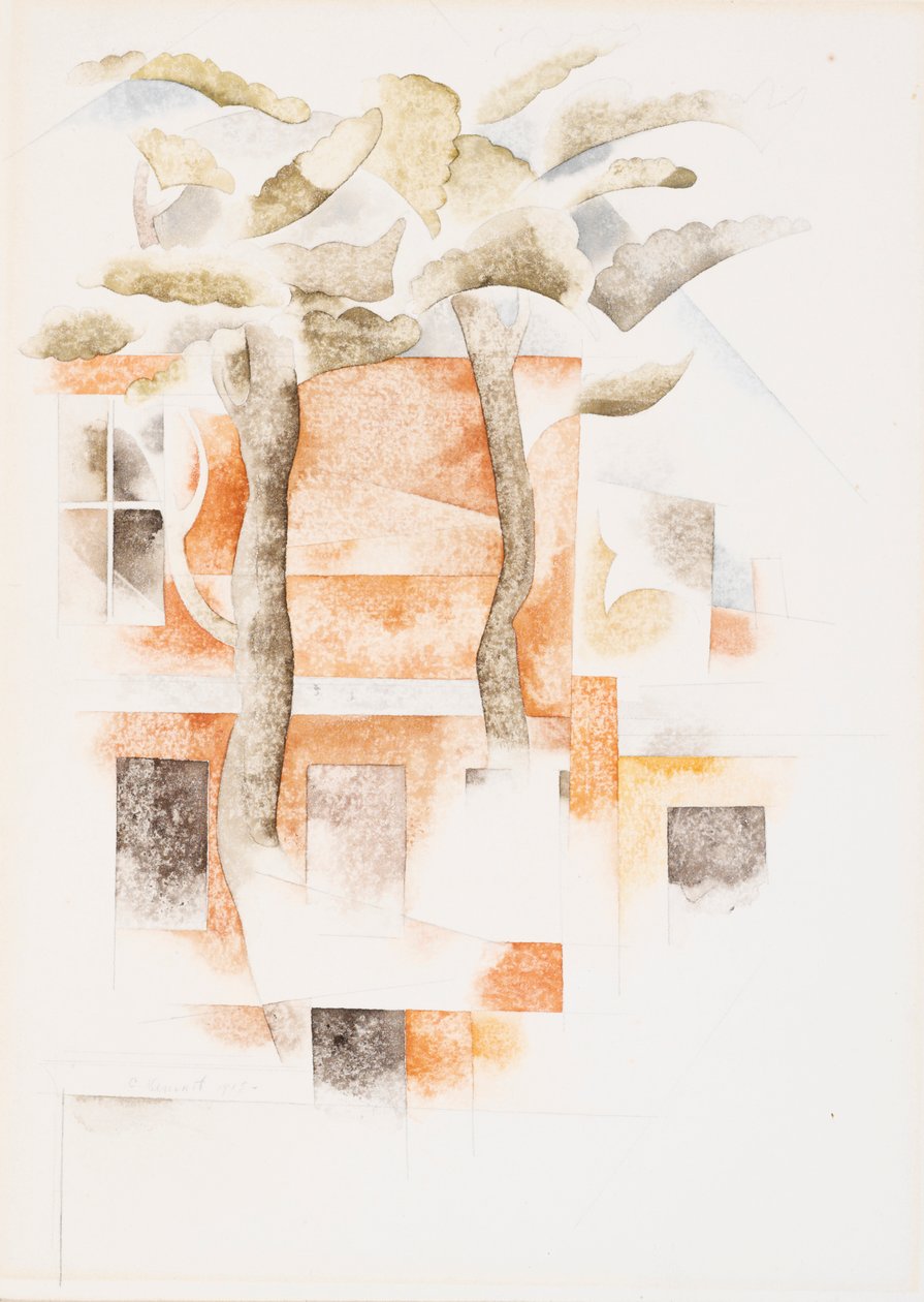 Houses Seen Through Trees by Charles Demuth