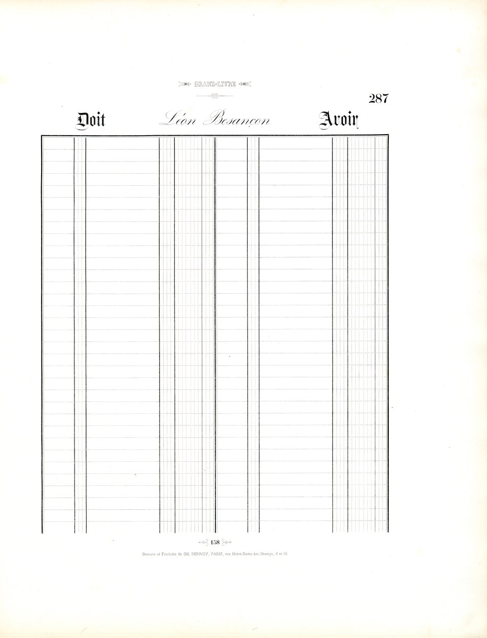 Accounting Form with Column Grid by Charles Derriey
