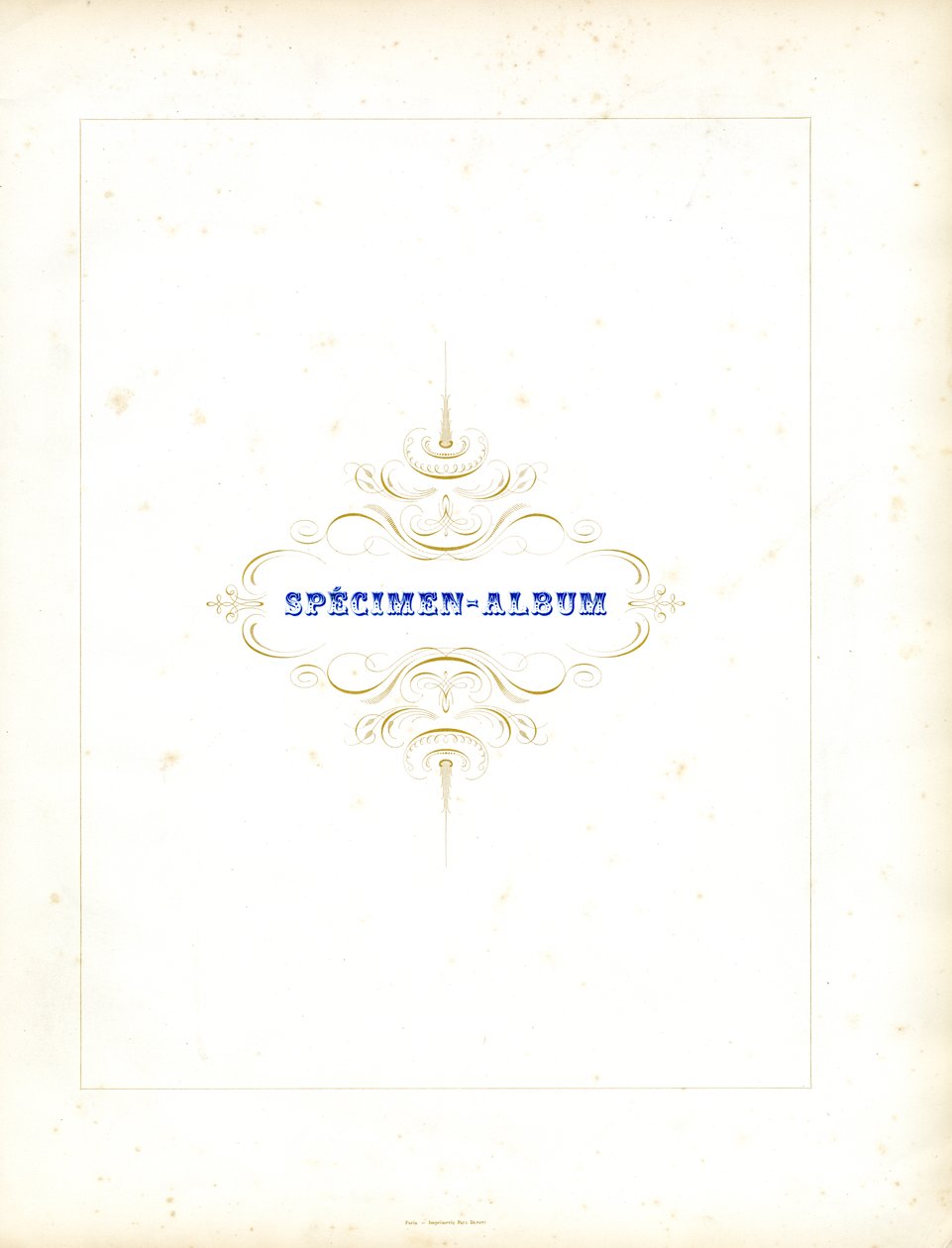 Calligraphic Title Ornament for Type Specimen Book by Charles Derriey