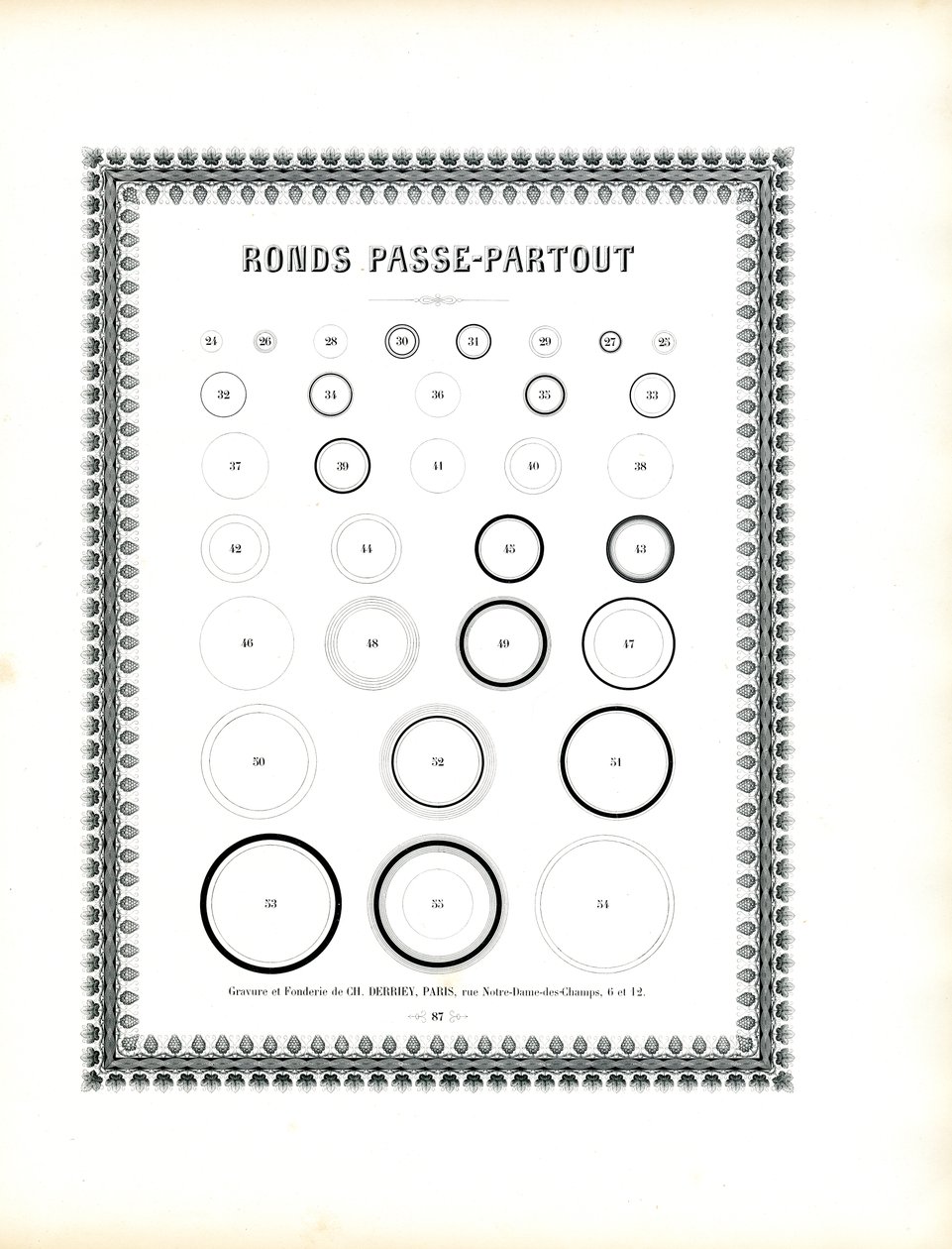 Circular Passepartout Frames by Charles Derriey