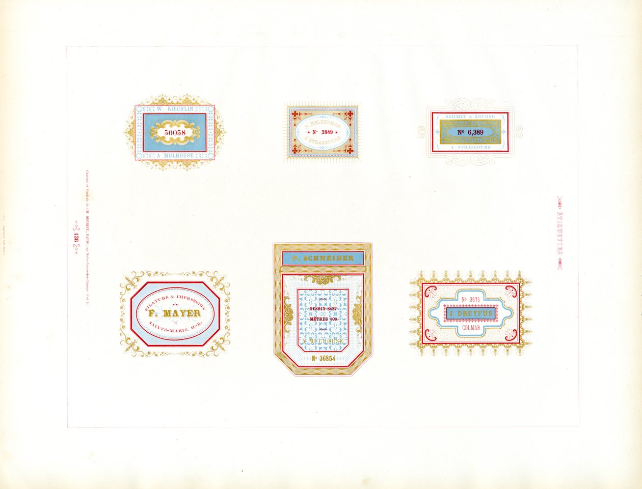 Collection of Business Labels by Charles Derriey