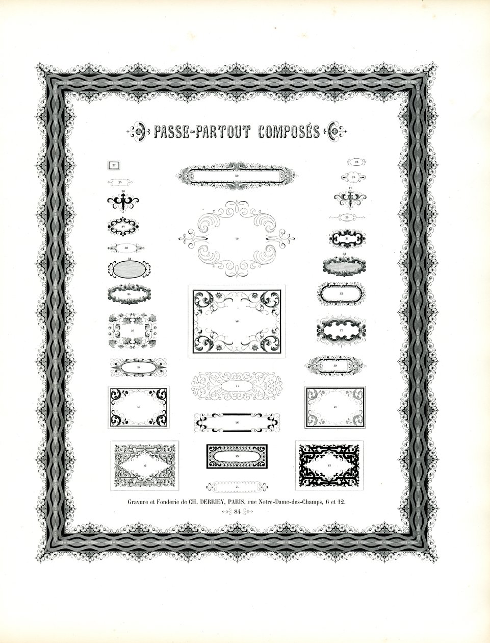 Collection of Decorative Frames and Borders by Charles Derriey