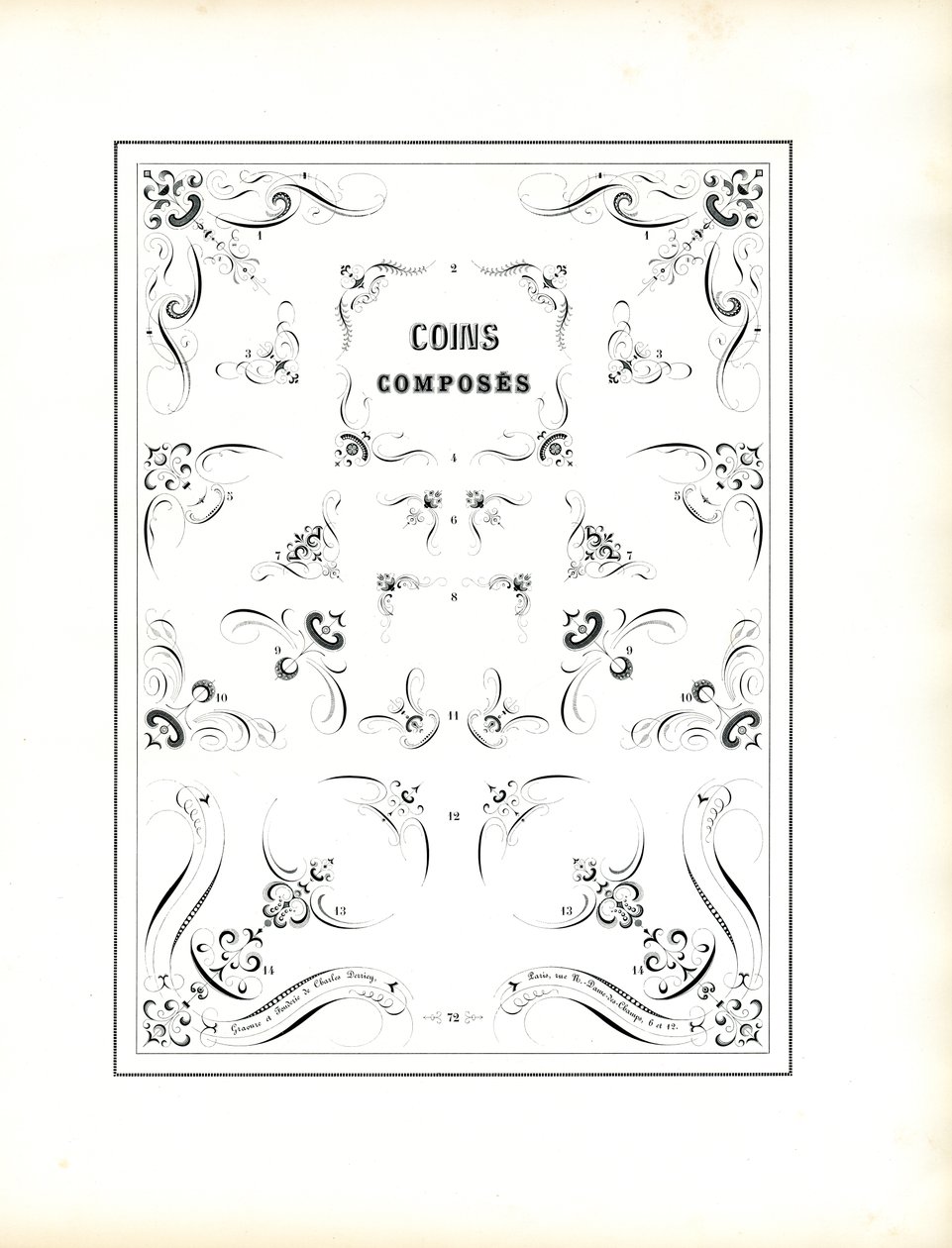 Complex Corner Ornaments for Framing by Charles Derriey