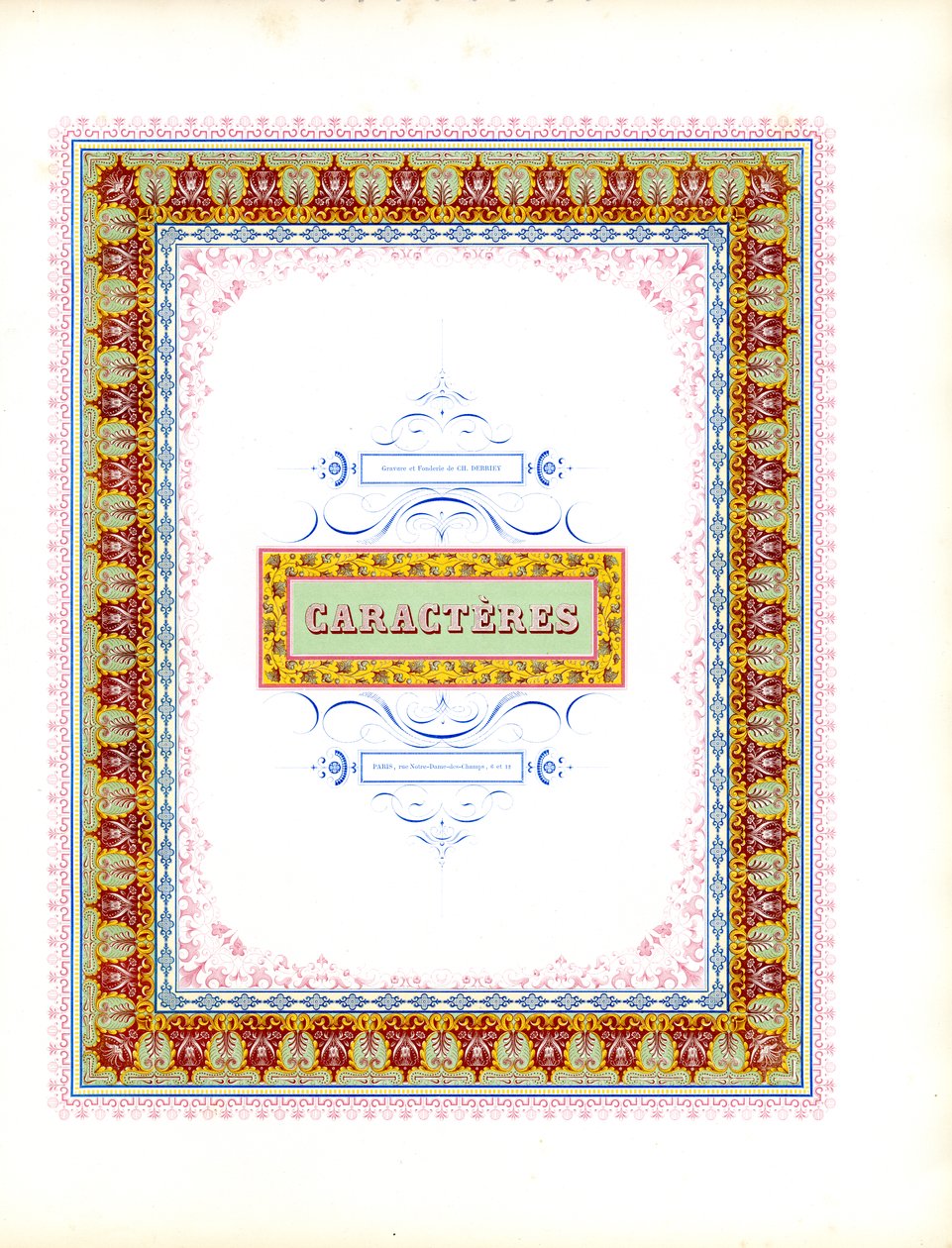 Magnificent Chromolithographic Frame by Charles Derriey