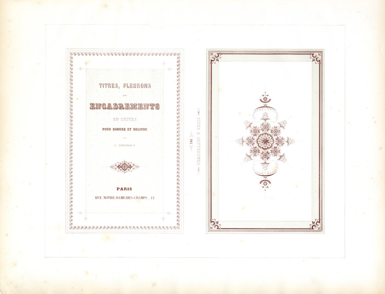 Ornamental Sample Sheets for Book Bindings by Charles Derriey