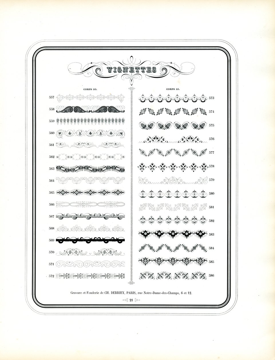 Ornamental Vignettes and Borders by Charles Derriey