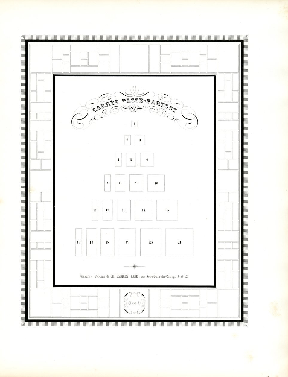 Passepartout Cards Layout Template by Charles Derriey