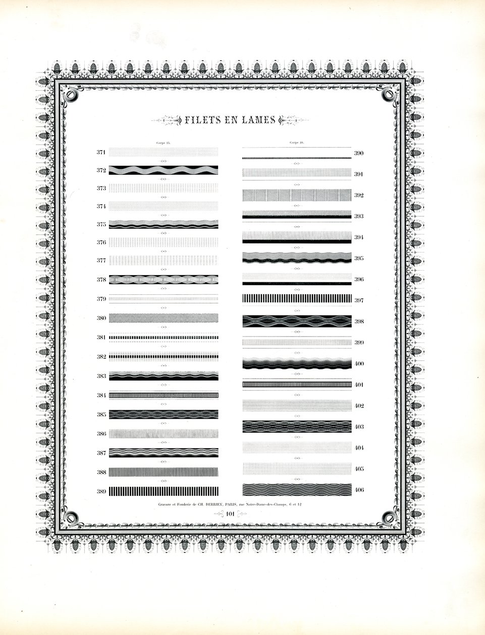 Typographic Decorative Rules by Charles Derriey