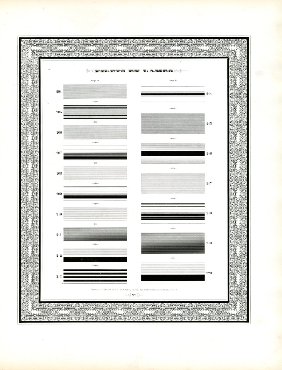 Typographic Line Elements - Filets en Lames, Third Series