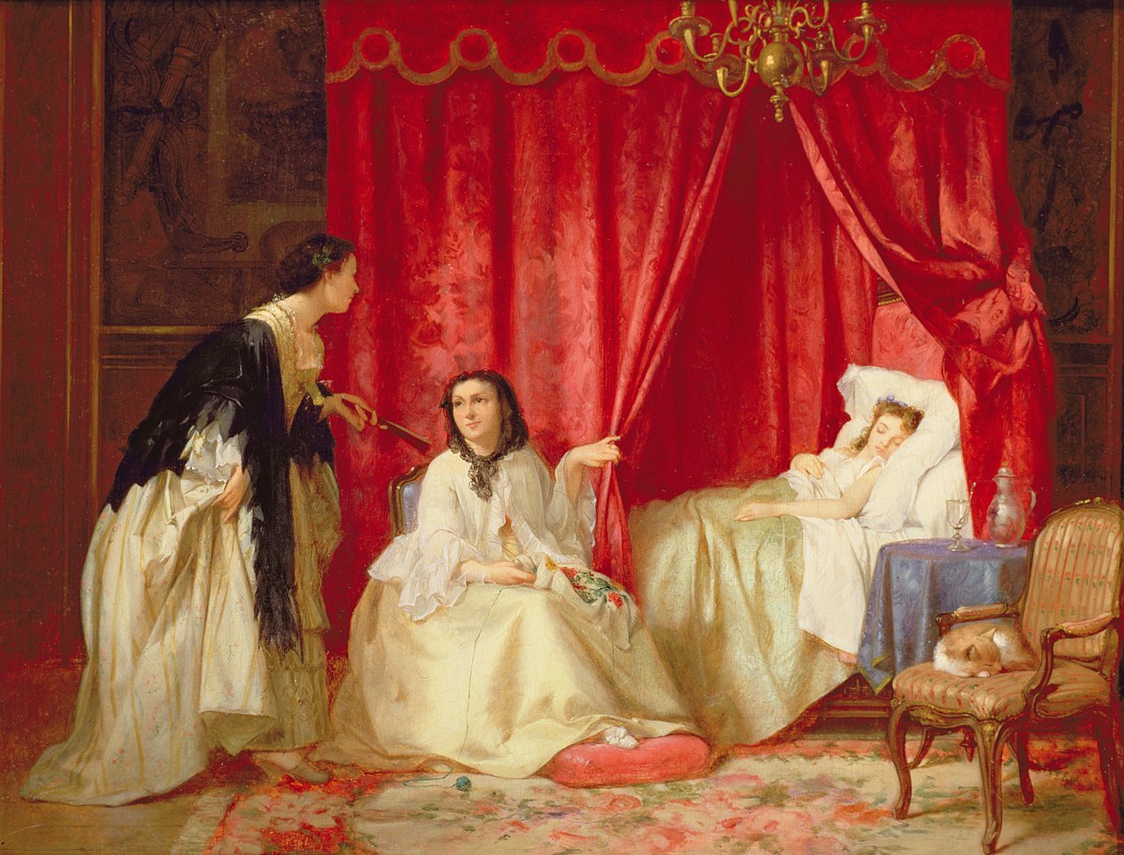 Visiting a Sick Friend by Charles Desire Hue