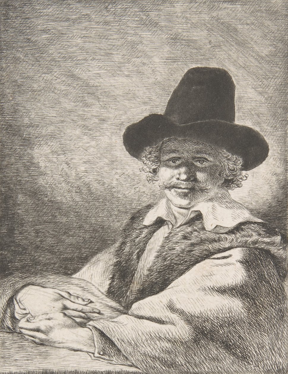 Portrait of Seated Man in Hat, 1782 by Charles Echard