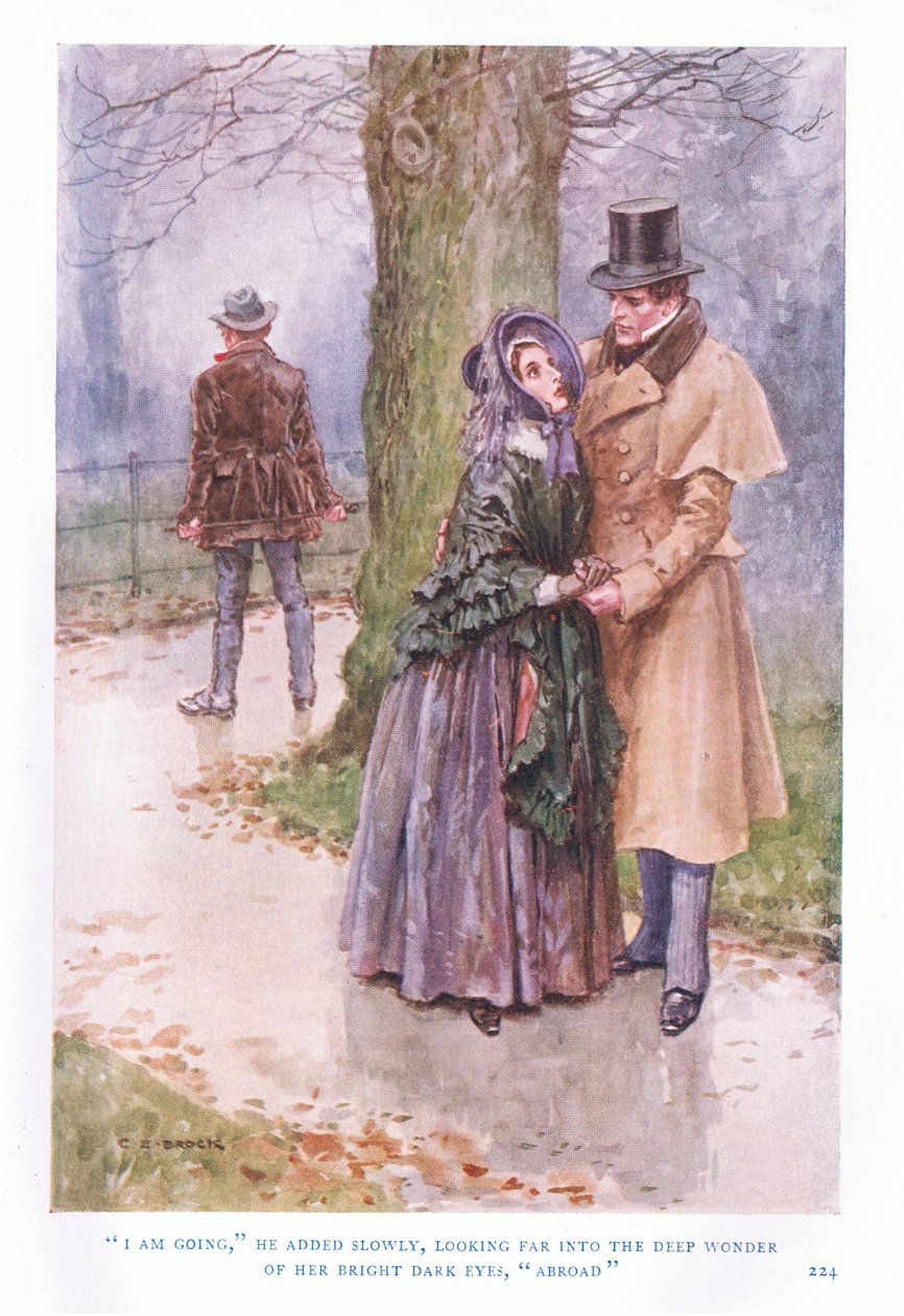 I am Going, He Said Slowly, Looking Far into the Deep Wonder of Her Bright Dark Eyes, Abroad. by Charles Edmund Brock