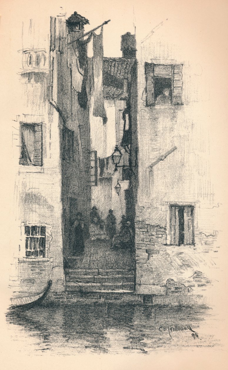 A Street in Venice, 1895 by Charles Edward Holloway