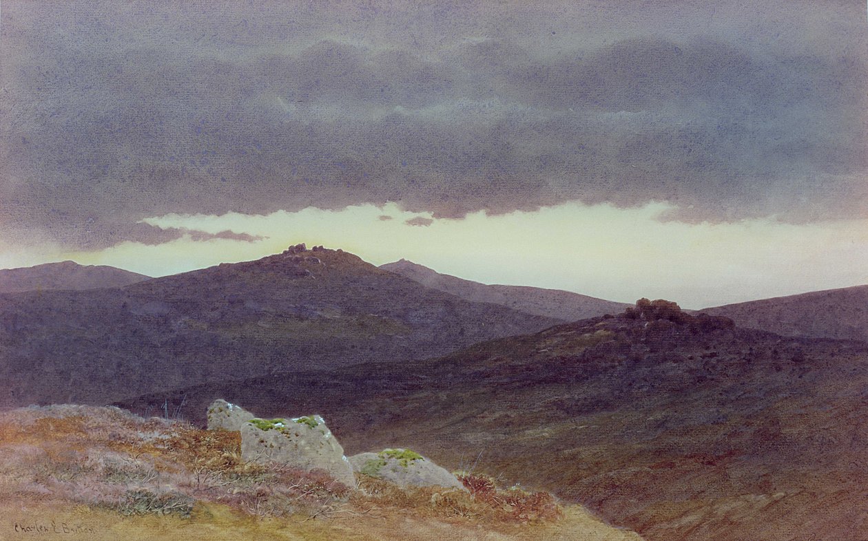 Dusk over Dartmoor by Charles Edward Jr. Brittan
