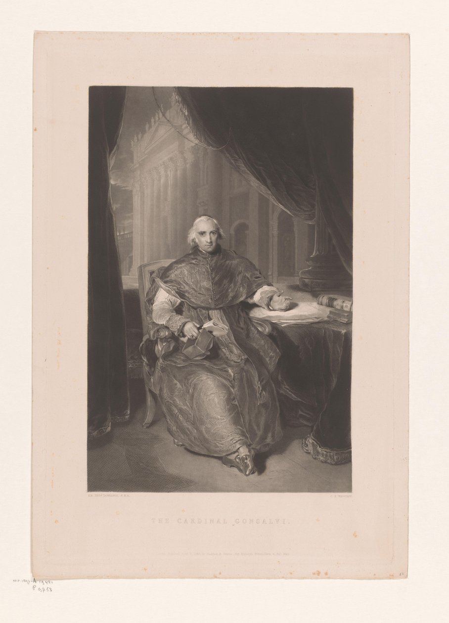 Portrait of Ercole Consalvi by Charles Edward Wagstaff