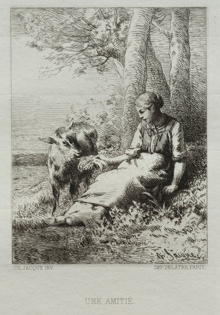 Affection by Charles Emile Jacque
