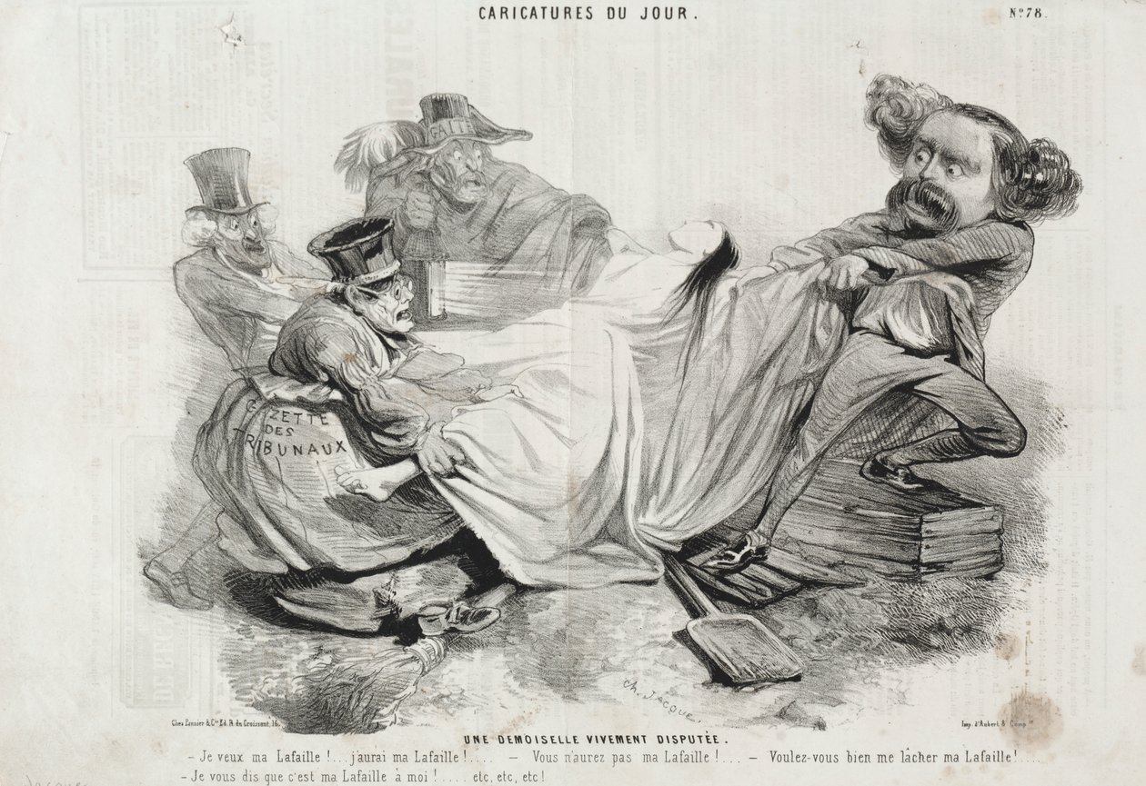 An Intensely Contested Young Woman by Charles Emile Jacque