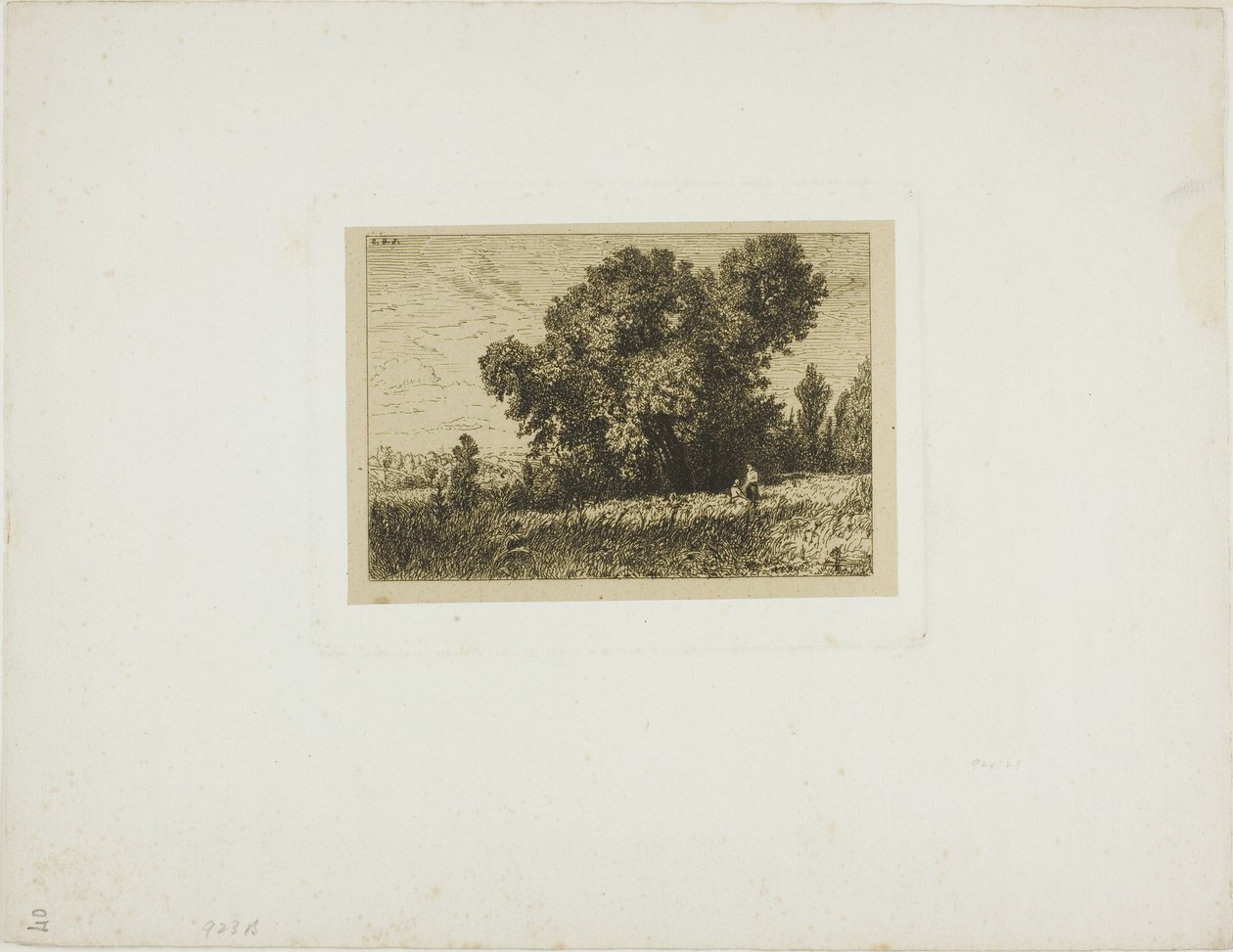 Isle of Aligre Landscape, with Two Women by Charles Emile Jacque