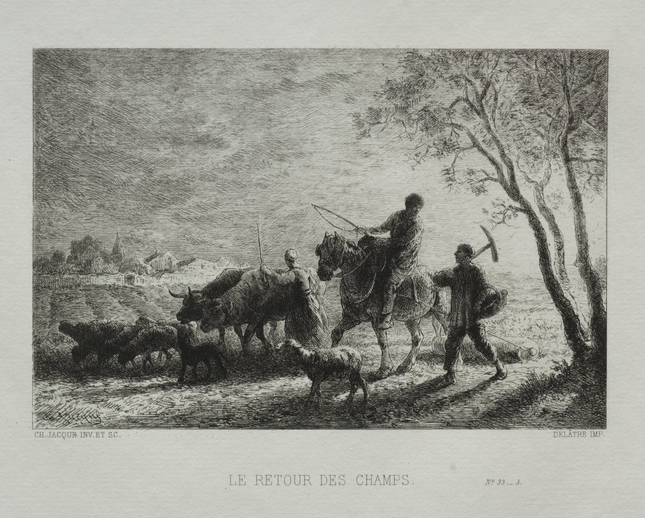 Return from the Fields by Charles Emile Jacque