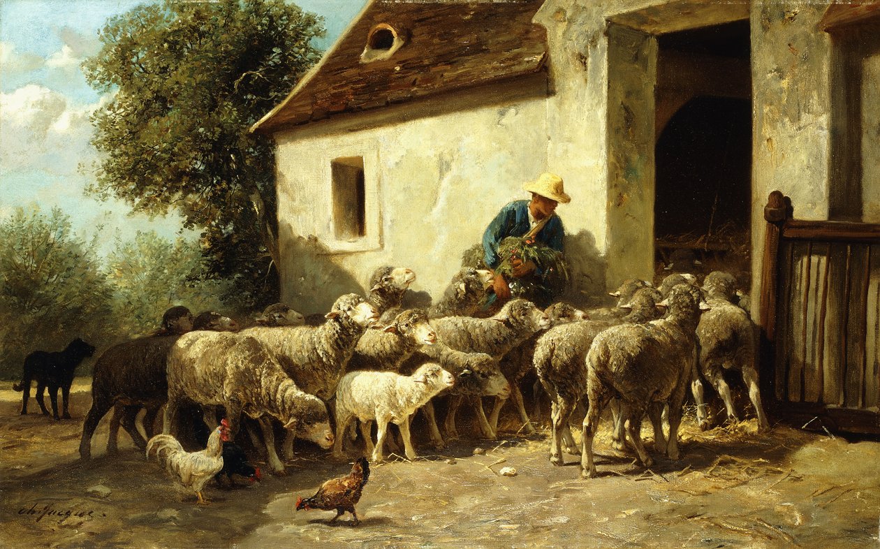 Returning Home by Charles Emile Jacque