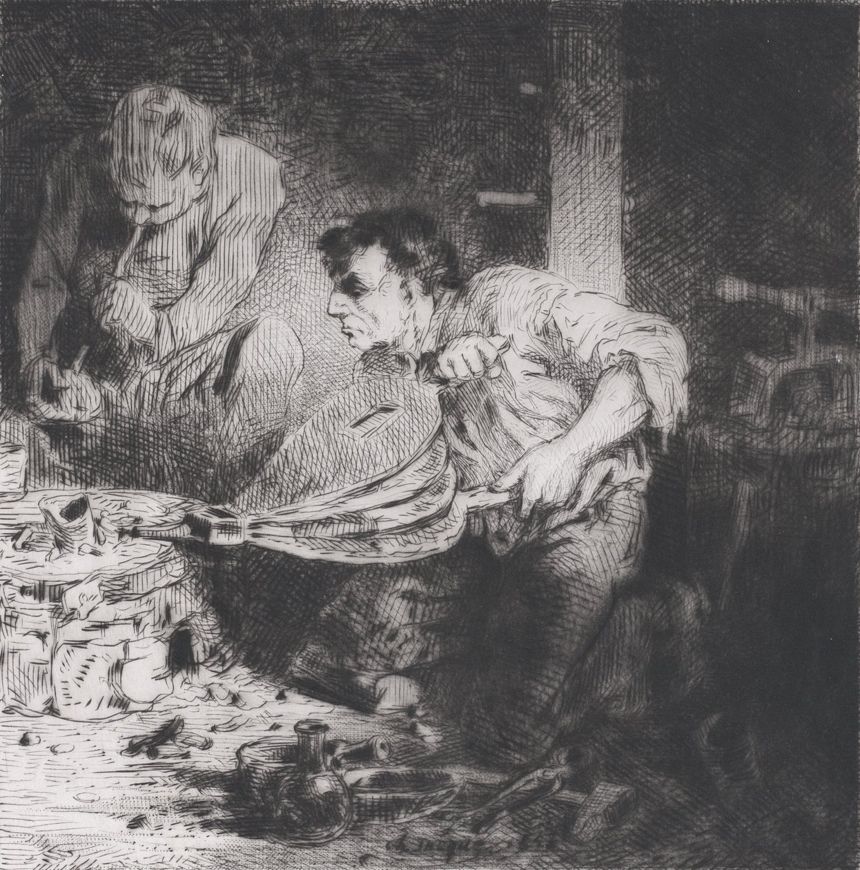 The Counterfeiters by Charles Emile Jacque