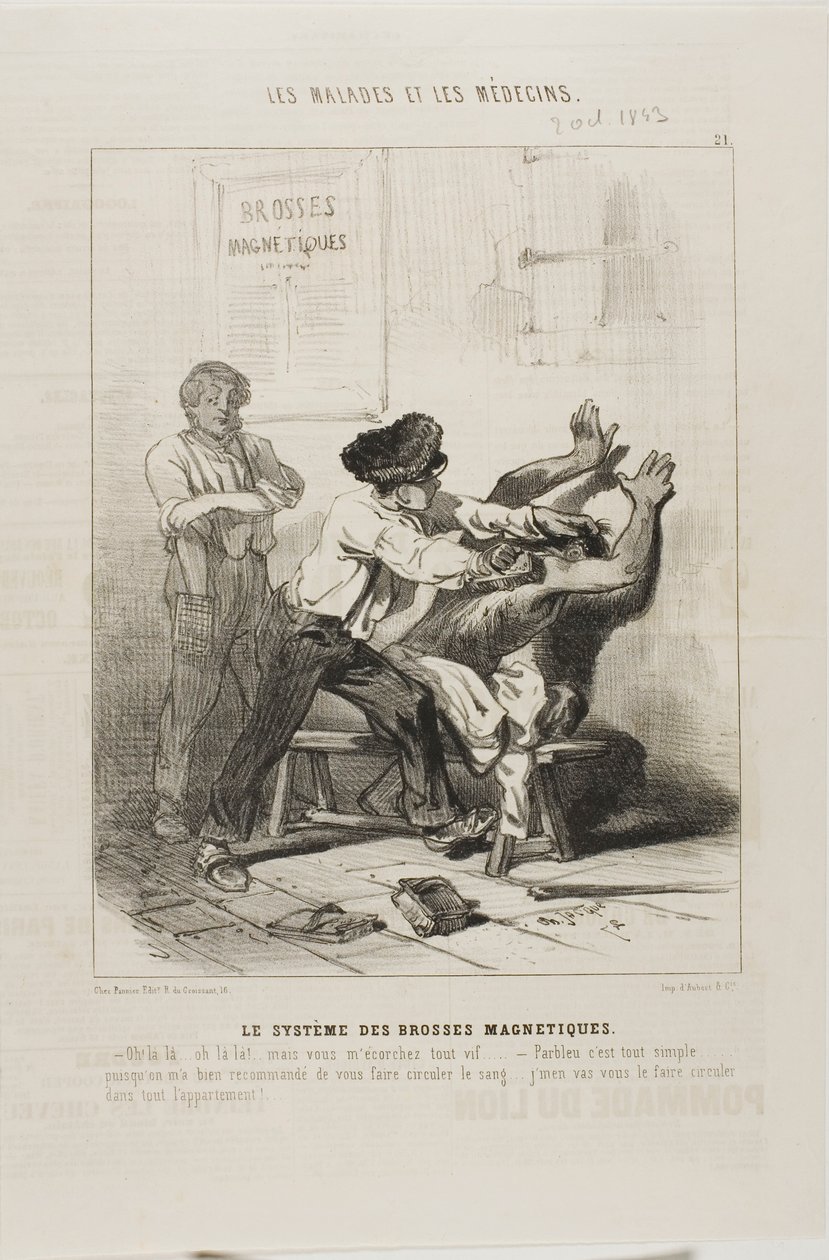 The Magnetic Brush Method (plate 21) by Charles Emile Jacque