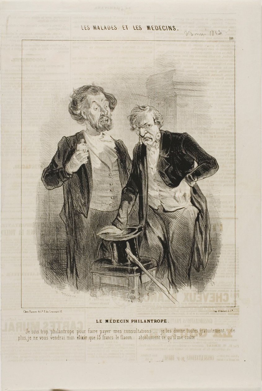 The Philanthropic Doctor (plate 10) by Charles Emile Jacque