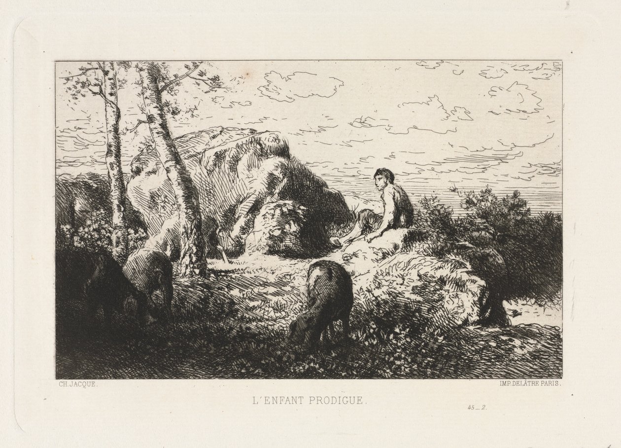 The Prodigal Son by Charles Emile Jacque