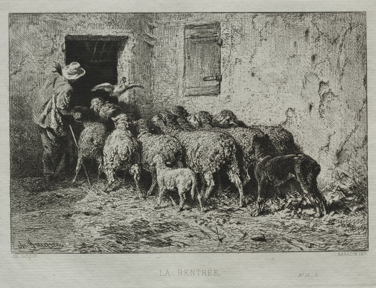 The Return by Charles Emile Jacque