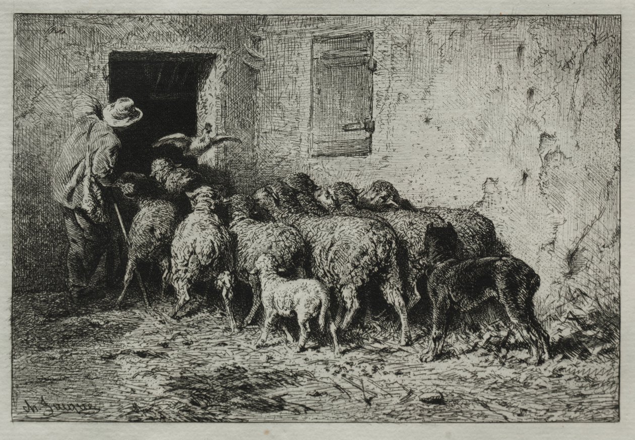 The Return by Charles Emile Jacque