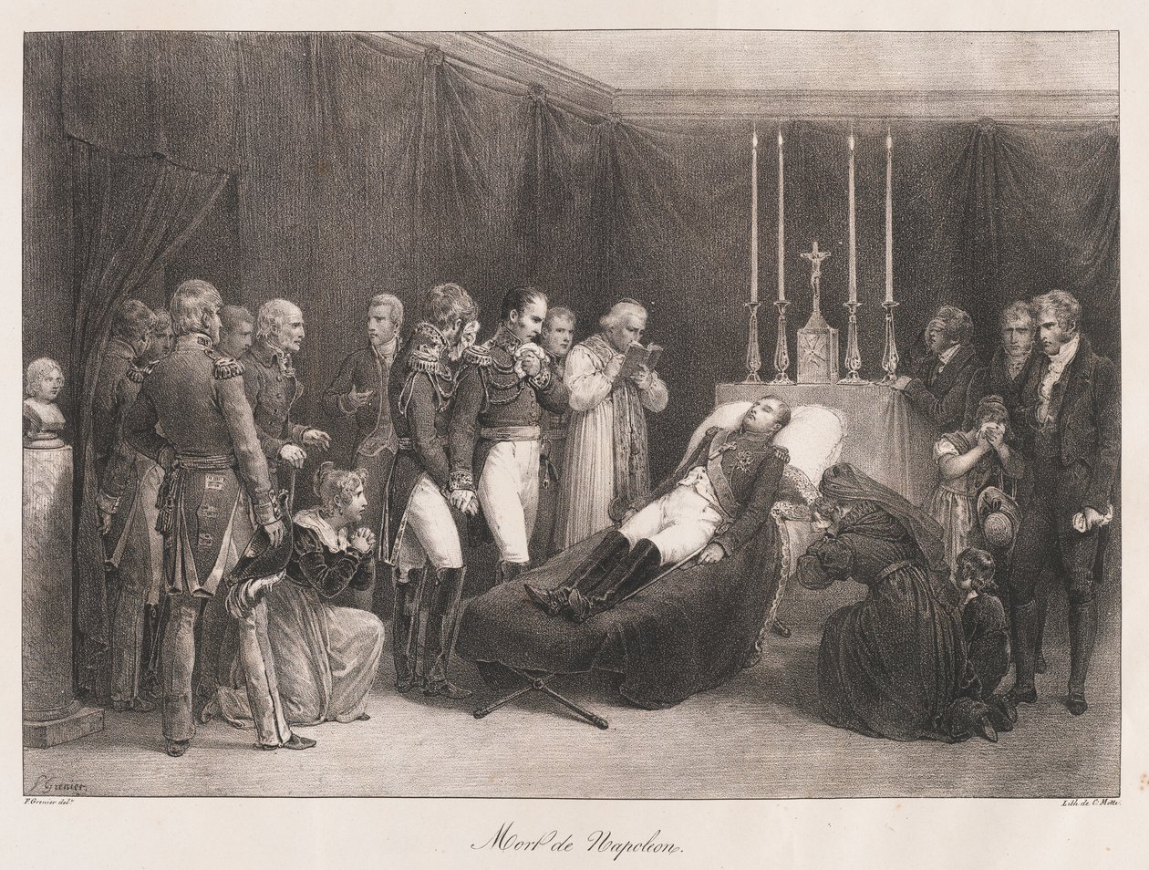 Death of Napoleon, Early 19th Century by Charles Etienne Pierre Motte