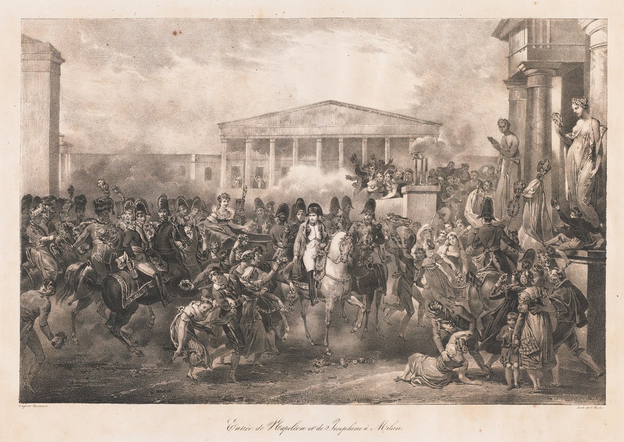 Entry of Napoleon & Josephine into Milan, Early 19th Century by Charles Etienne Pierre Motte