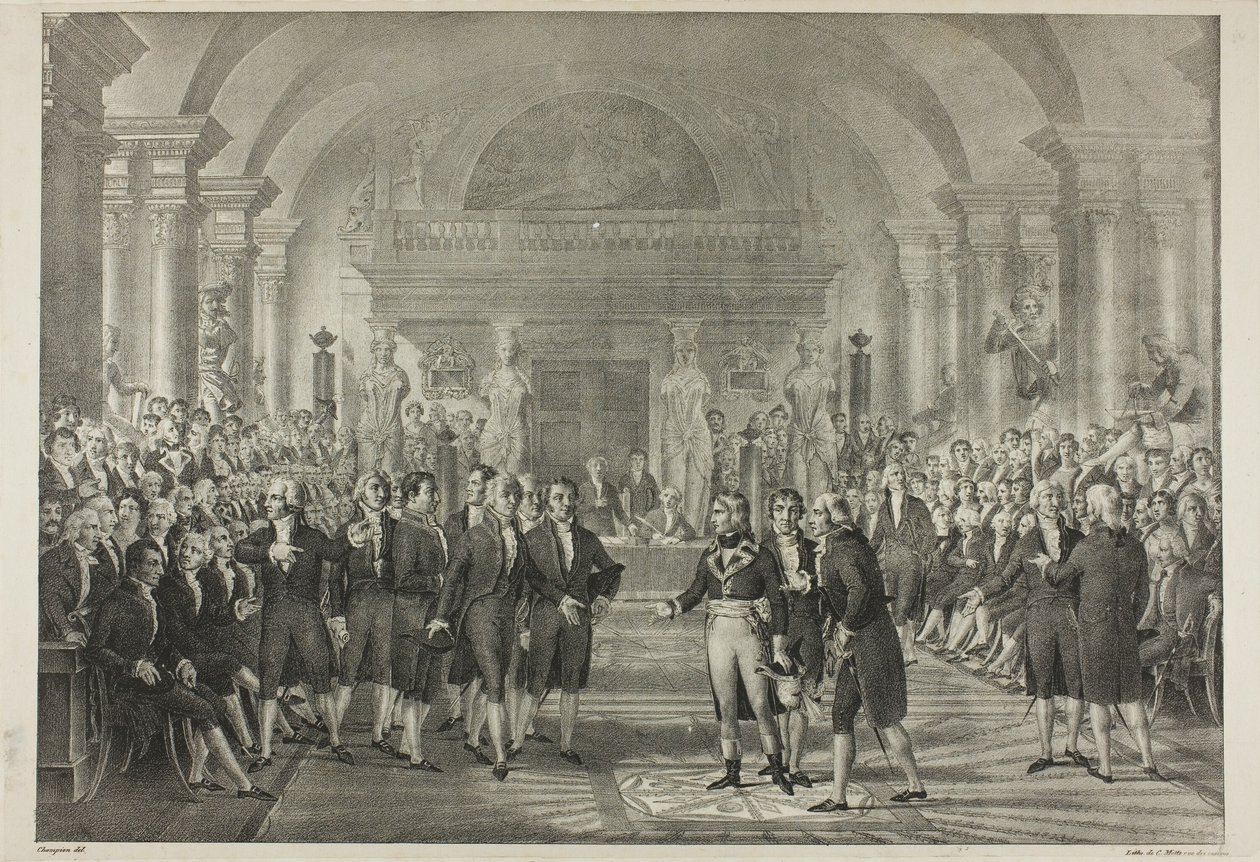 Napoleon in the Chamber of Deputies, from the Political and Military Life of Napoleon by Charles Etienne Pierre Motte