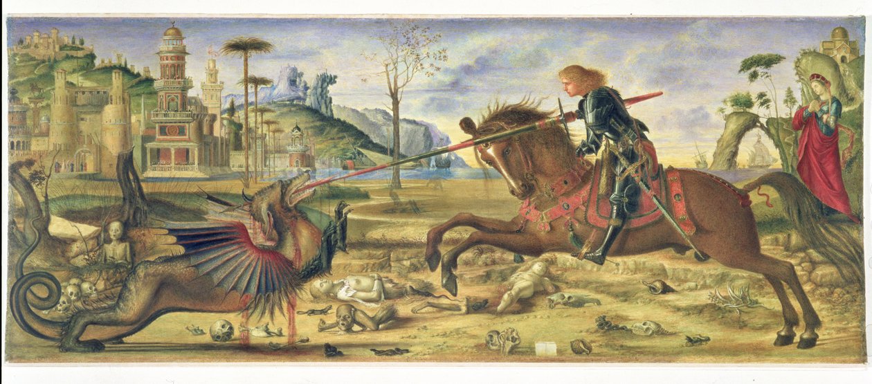 After Carpaccio - St George and the Dragon by Charles Fairfax Murray