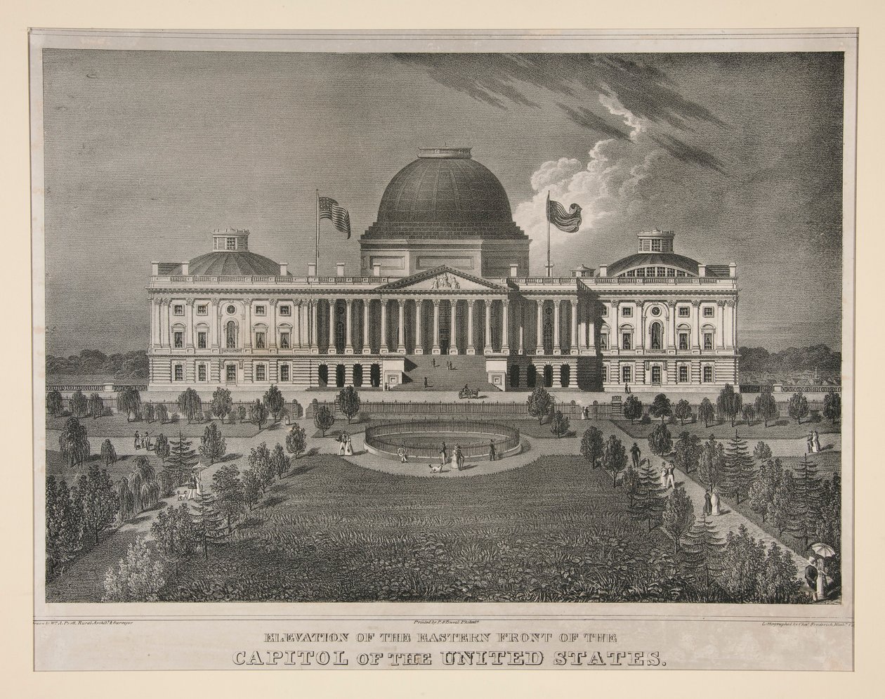 Elevation of the Eastern Point of the Capitol of The United States (Washington, D.C.) by Charles Fenderich