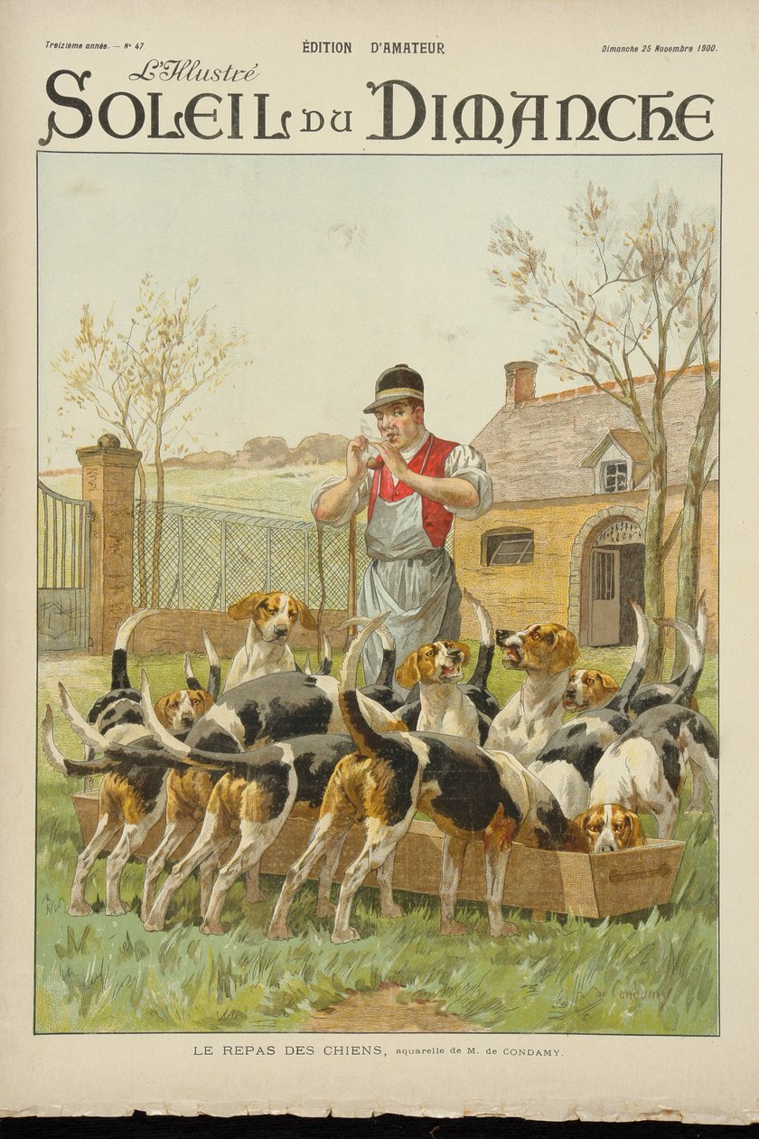 Hounds feeding, from the cover of 