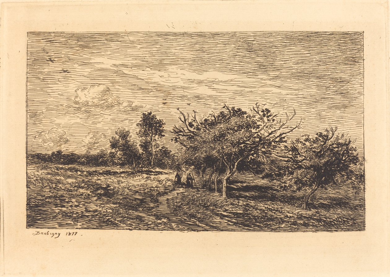 Apple Trees in Auvers by Charles Francois Daubigny