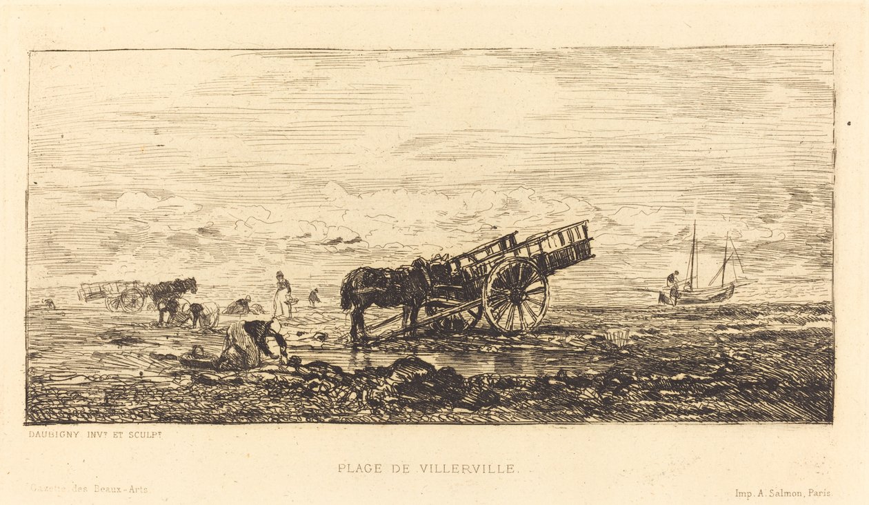 Beach at Villerville by Charles Francois Daubigny