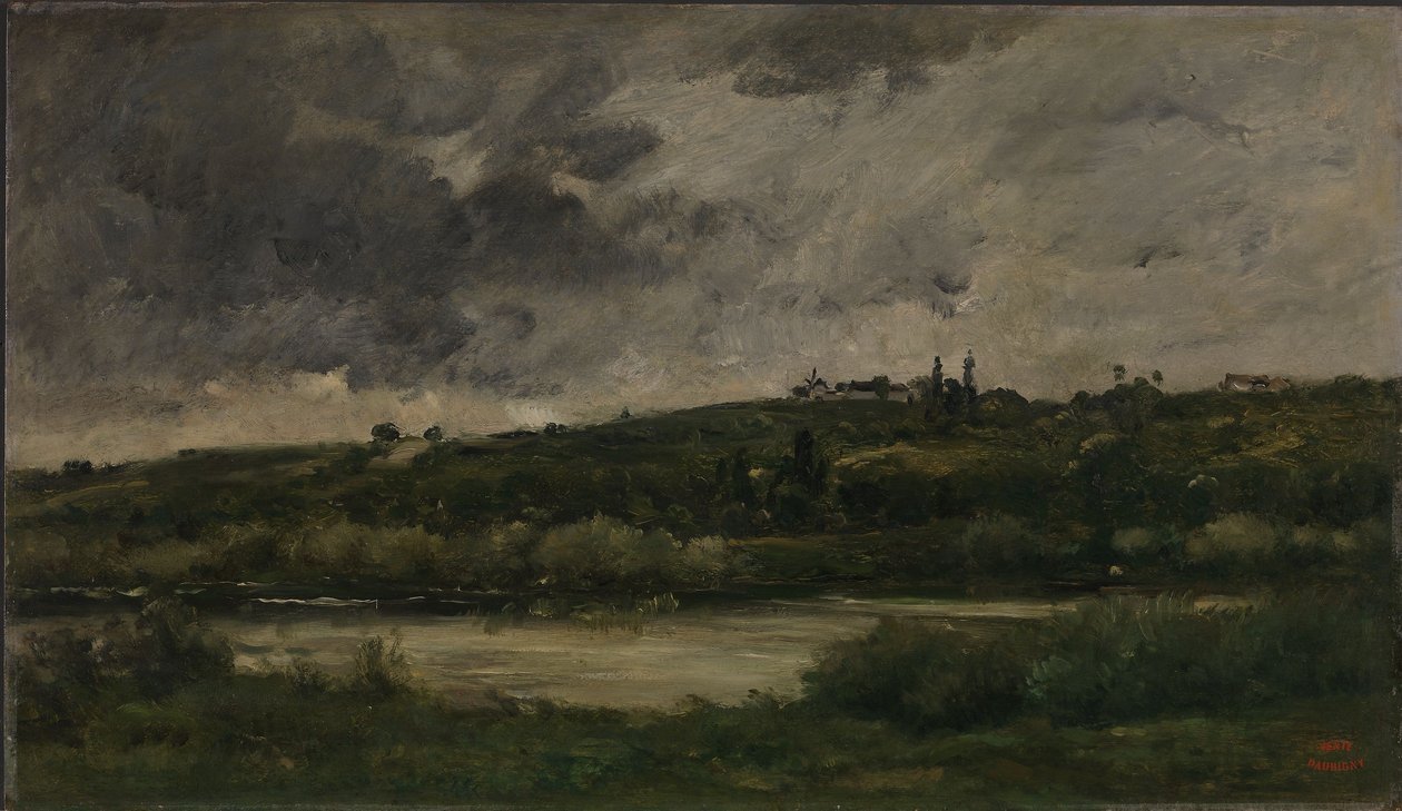River Landscape by Charles Francois Daubigny
