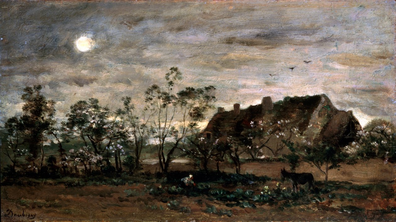 Evening in Honfleur, 1860s by Charles Francois Daubigny